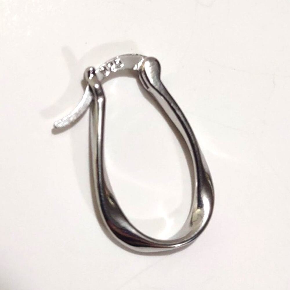 925 Silver loop Earrings Sterling Silver Jewelry anniversary Birthday Gift - NEW